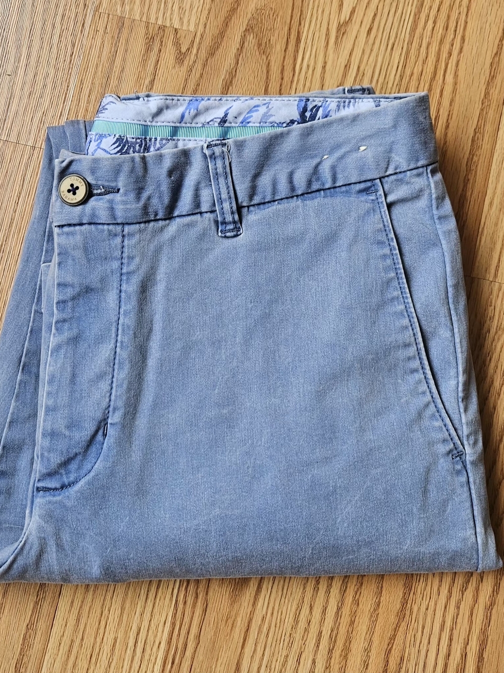 ​Tommy Bahama Boracay Island Chino Pants - Dusty Blue Stretch Cotton/Tencel - Picture 13 of 16